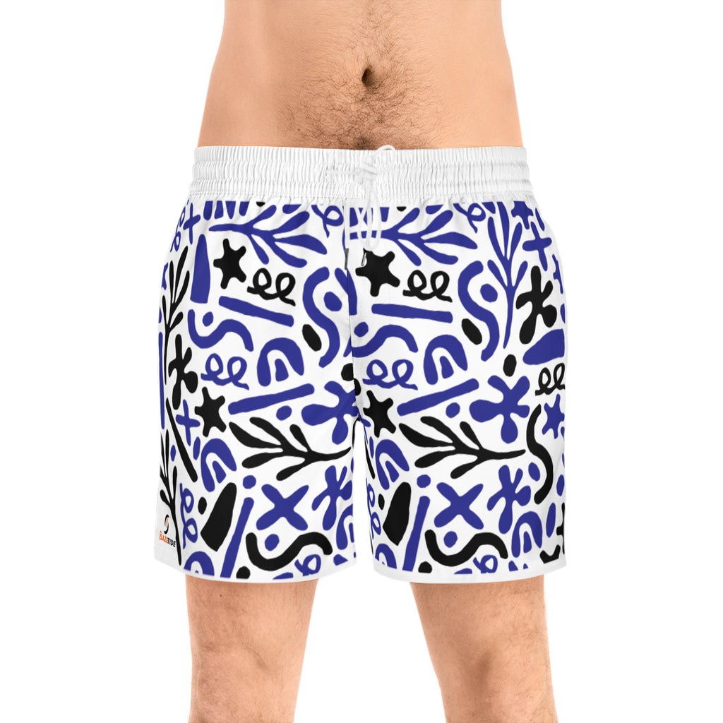Stylish Men's Swim Shorts, Vibrant Beachwear, AOP Swim Trunks, Summer Vacation Essentials, Pool Party Must-Have, Relaxation Ready